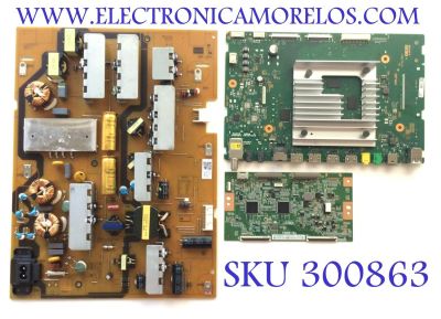 KIT DE TARJETAS PARA TV SONY BRAVIA / MAIN A5027325A 544 / 1-009-724-31 / A-5027-325-A 544 / 100972431 / T-CON 34291100C / 34.29110.0C / ST6451D03-8 / TD-0001 / FUENTE 100442342 / 1-004-423-42 / GL02P / PANEL YDBM065CCS11 / MODELO KD-65X85J / KD65X85J